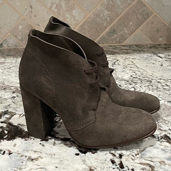 Pedro Garcia Suede Lace Up Chunky Heel Ankle Boots Size 36 - Picture 1 of 8